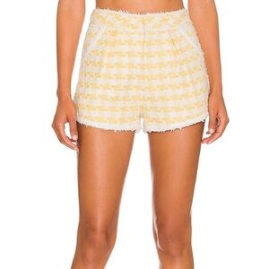 NWT Retrofete Adri Short in Yellow & White ($345) - Size Large